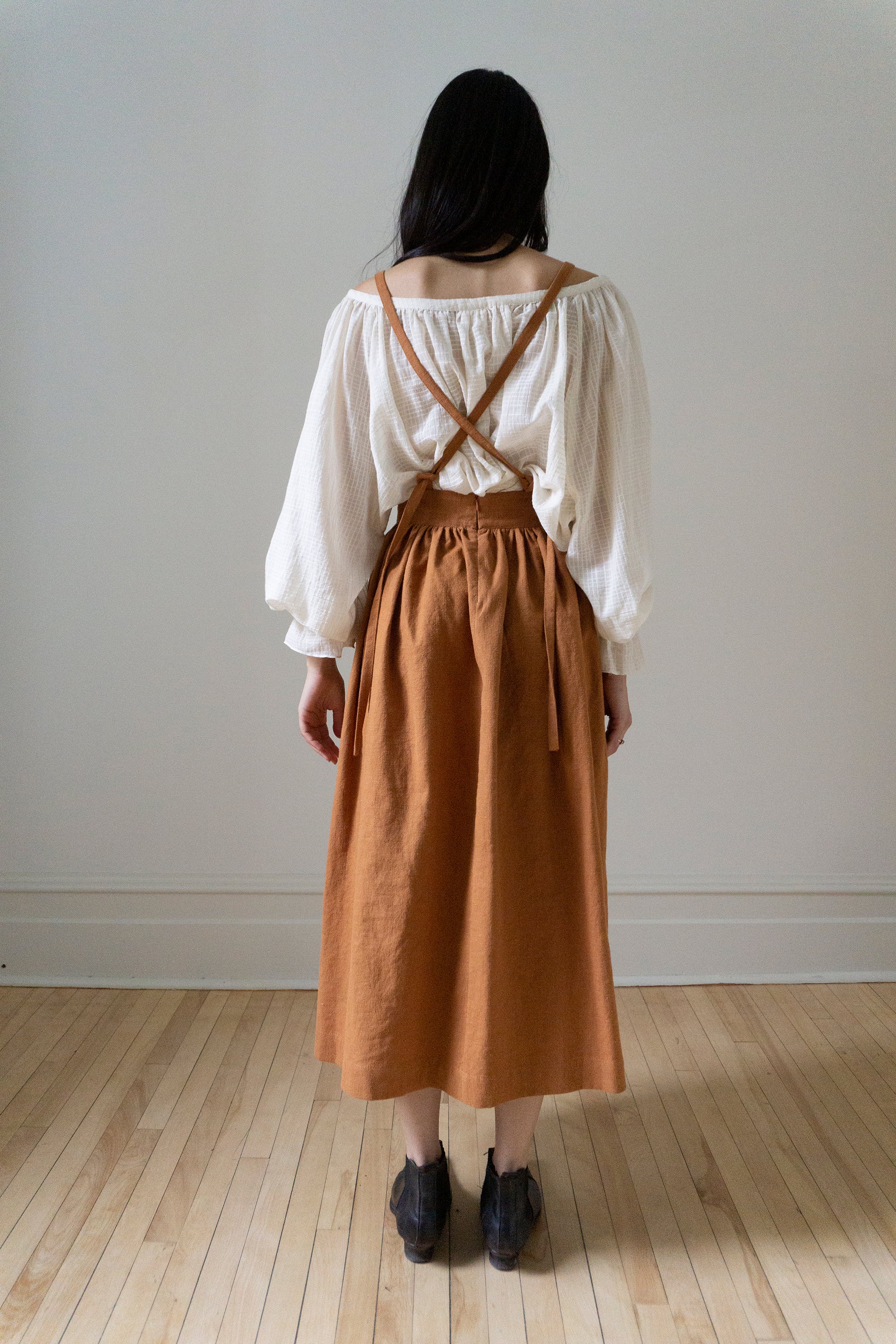 Ursula Skirt - Rust Linen