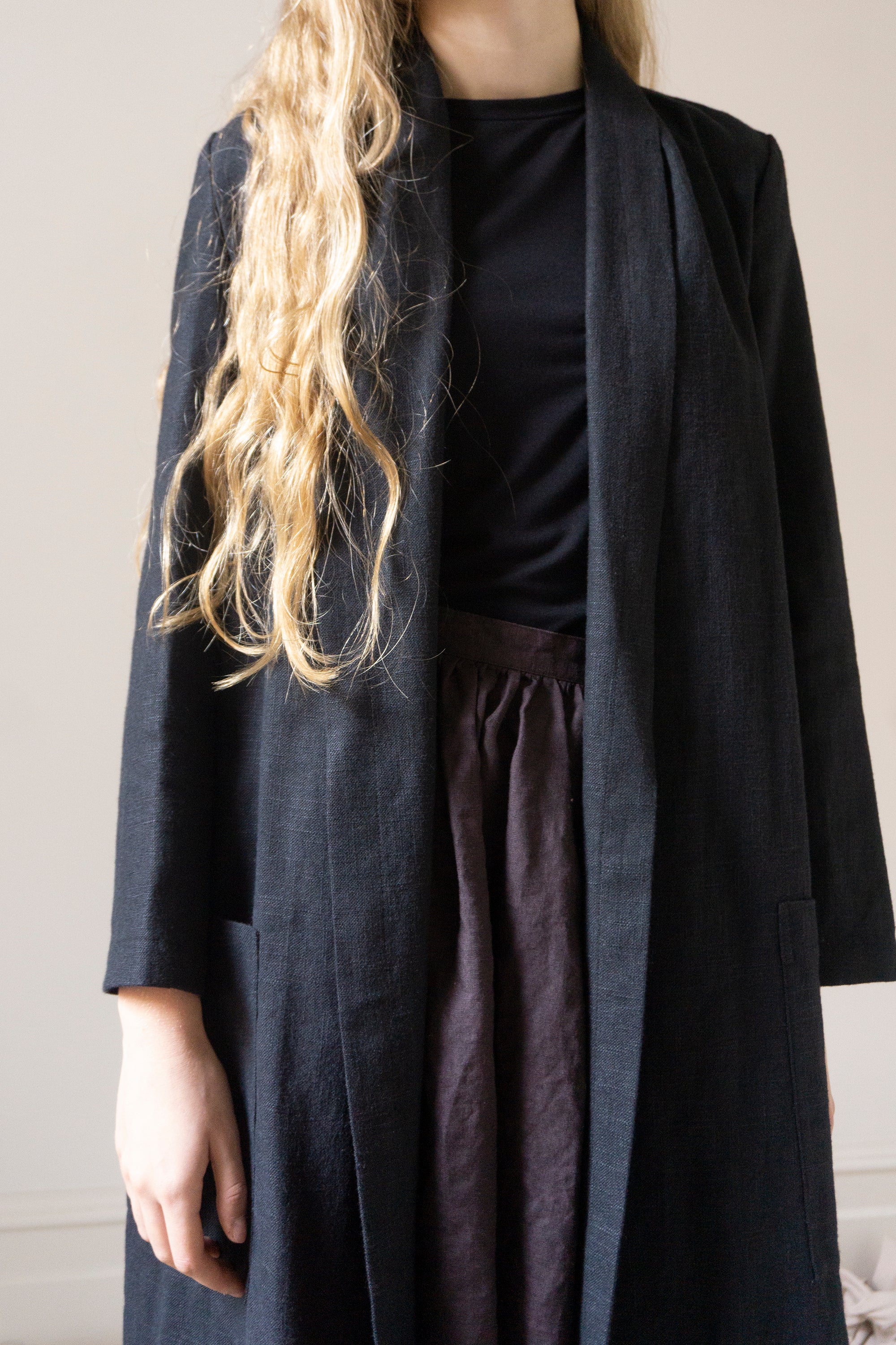 Wren Linen Jacket - Black