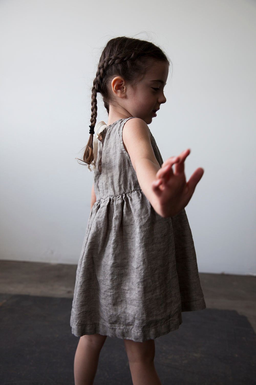 Child's Dress - Washed Grey (approx age 3)