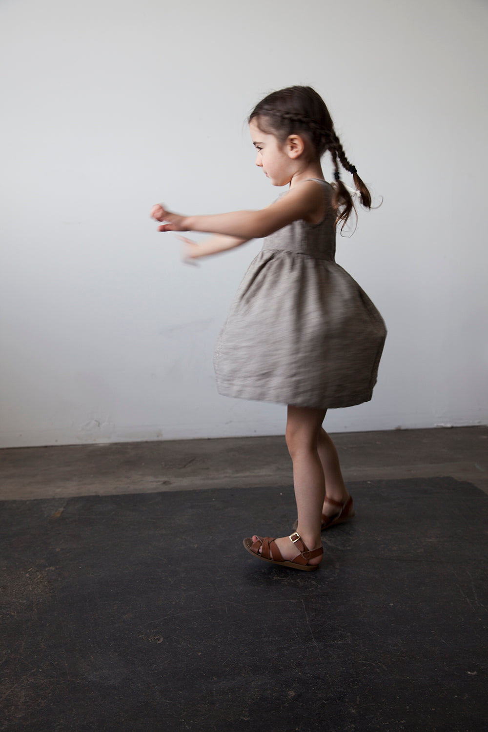 Child's Dress - Washed Grey (approx age 3)