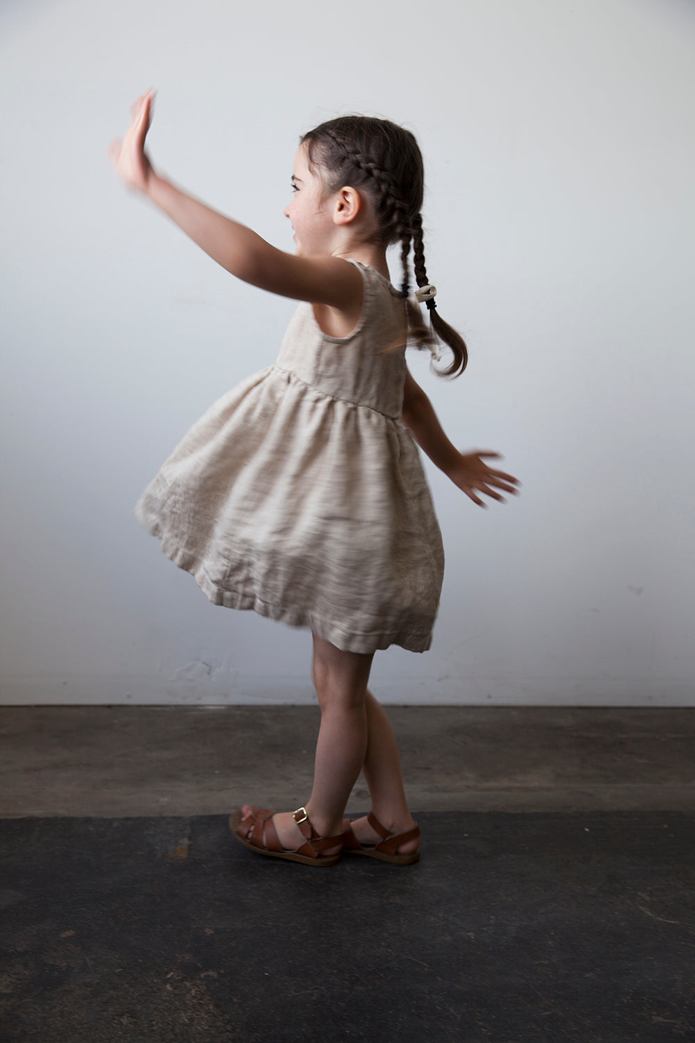 Child's Dress - Washed Ecru (approx age 4)