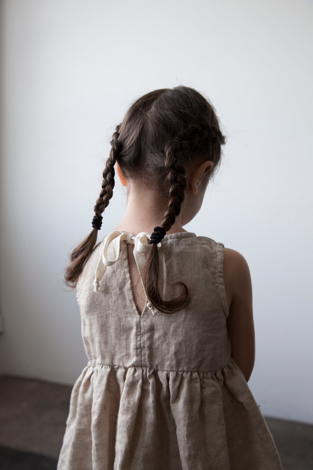 Child's Dress - Washed Ecru (approx age 4)