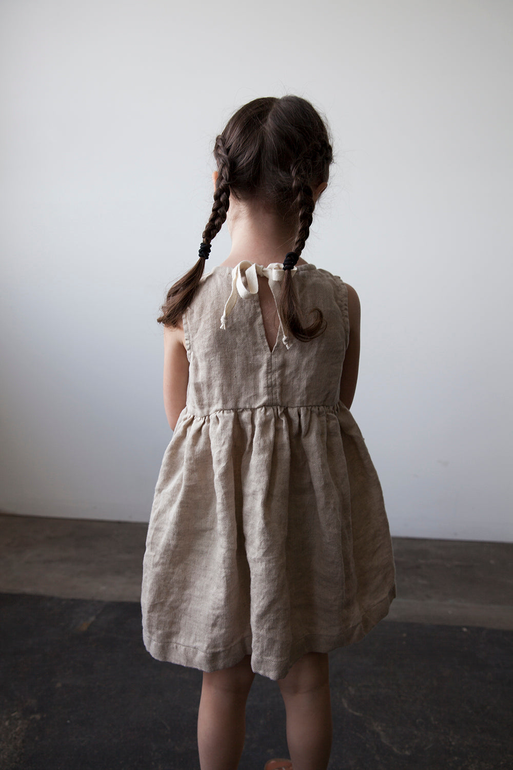 Child's Dress - Washed Ecru (approx age 4)