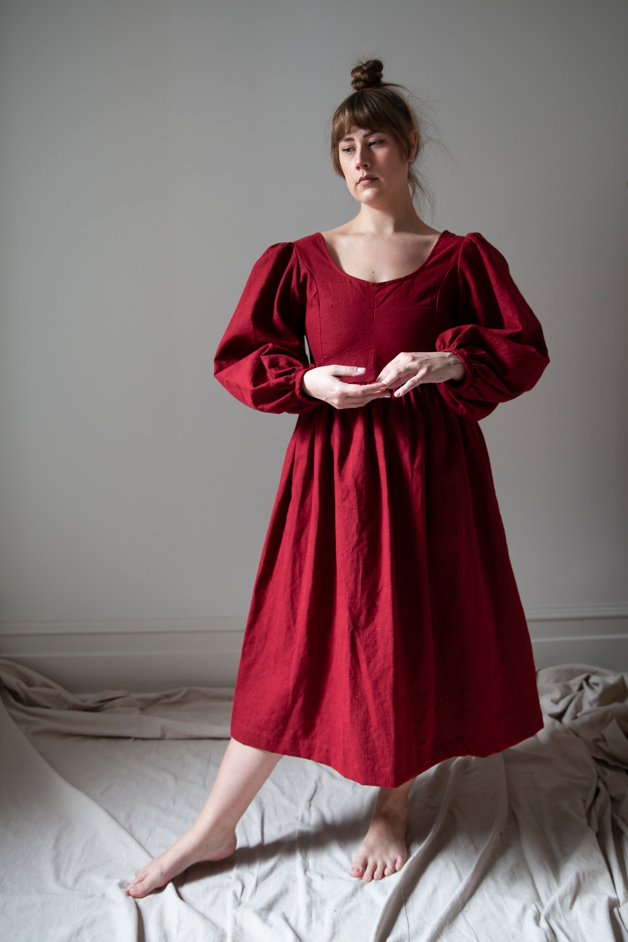 Lisbeth Dress - Crimson (SIZE M & L)