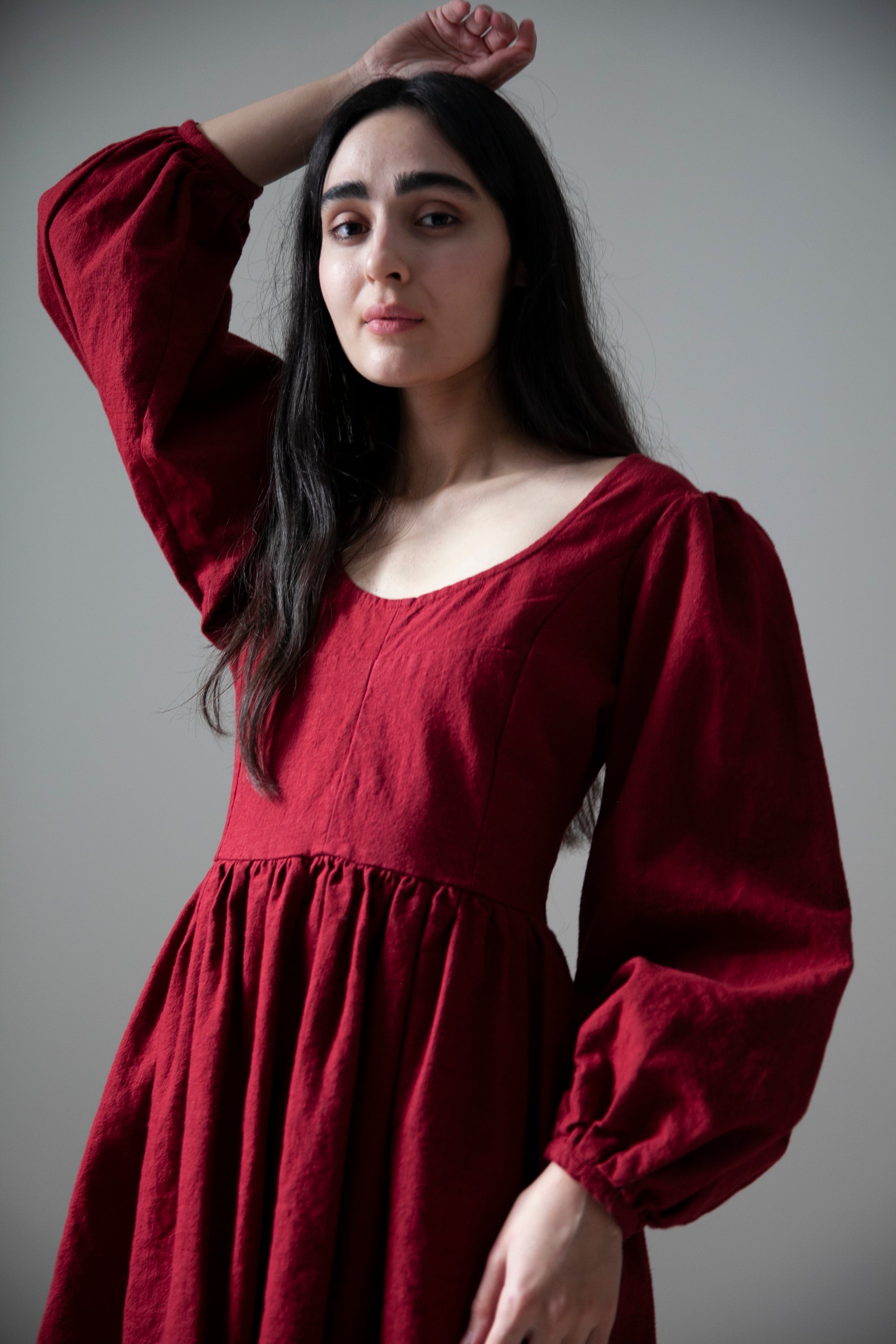 Lisbeth Dress - Crimson (SIZE M & L)