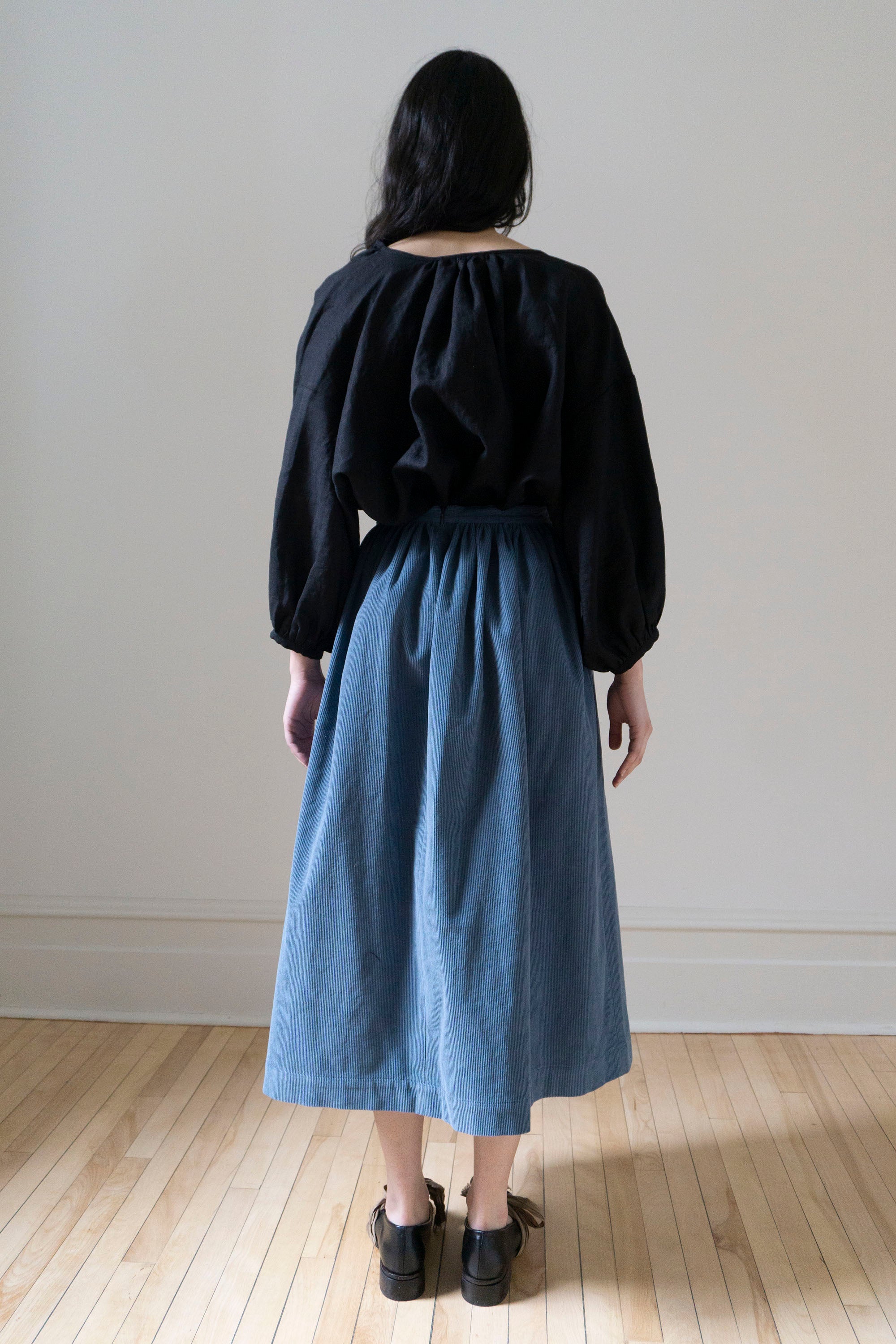 Marla Corduroy Skirt - Cornflower Blue
