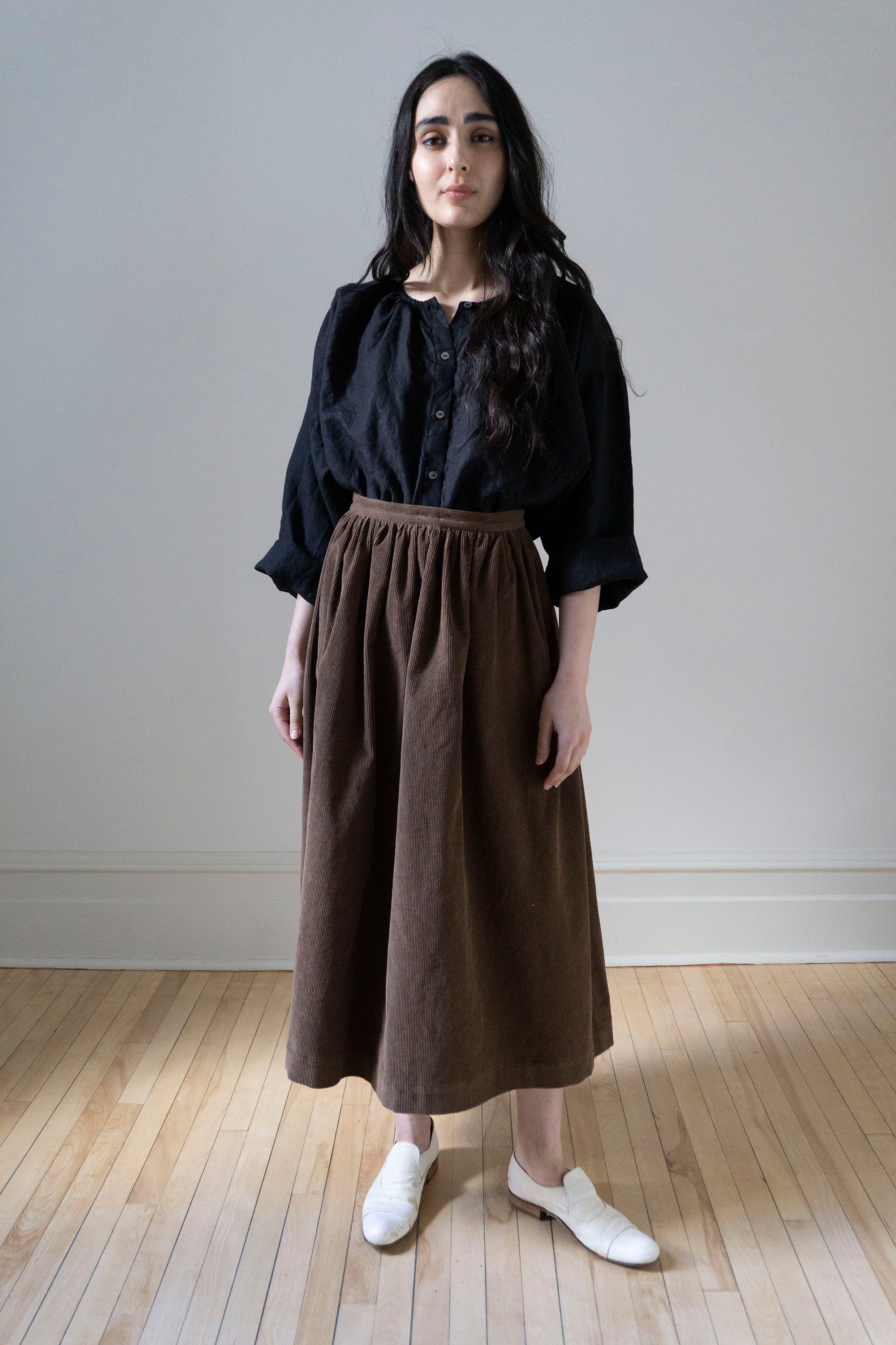 Marla Corduroy Skirt - Twig
